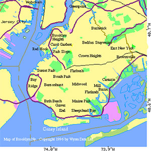 Map of Brooklyn