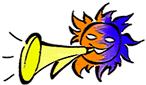 sun with trumpet