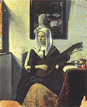 Woman Playing Music by Hans van Meegeren