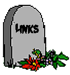 Tombstone with the word "links" written on it
